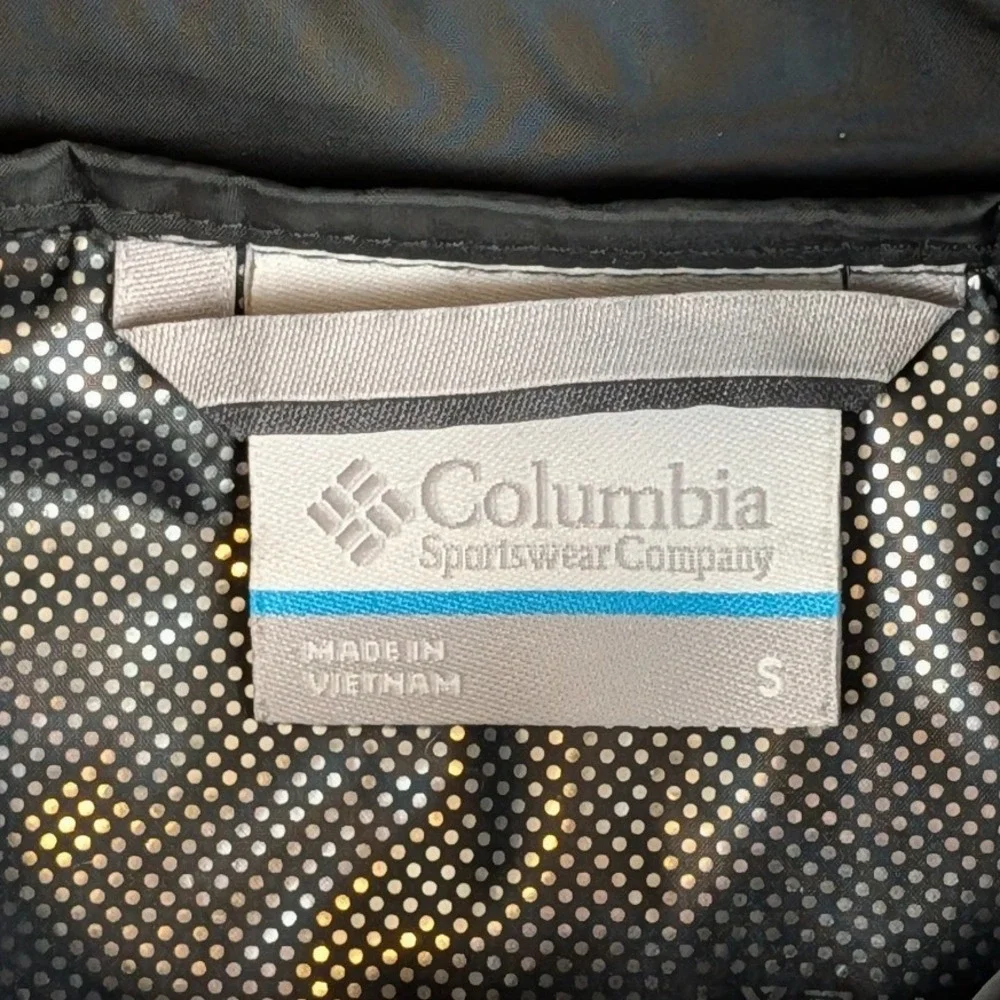 Columbia Mens Small Grey Camo Omni-Heat Hooded‎ Puffer Jacket XK0678 Camouflage
